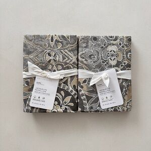 NWT Pottery Barn Jacquelyn Medallion Organic Sateen Sham Euro Set of 2